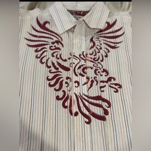 Rare Vintage Men’s XL Casual eagle print button down shirt cowboy